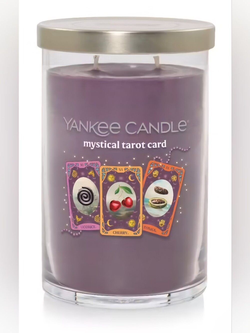 Yankee Candle Mystical Tarot Card Jar Candle - Purple with Gold Lid - Picture 1 of 3